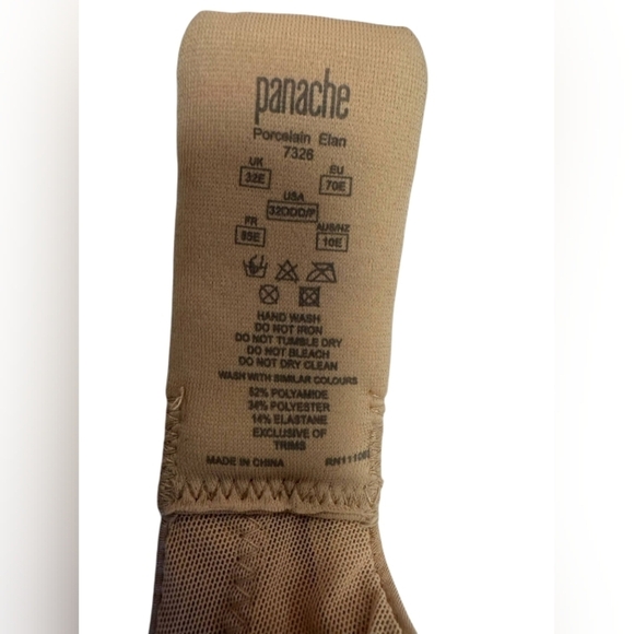 Panache NWT Porcelain Elan Plunge Bra Nude Size 32E - Picture 6 of 6